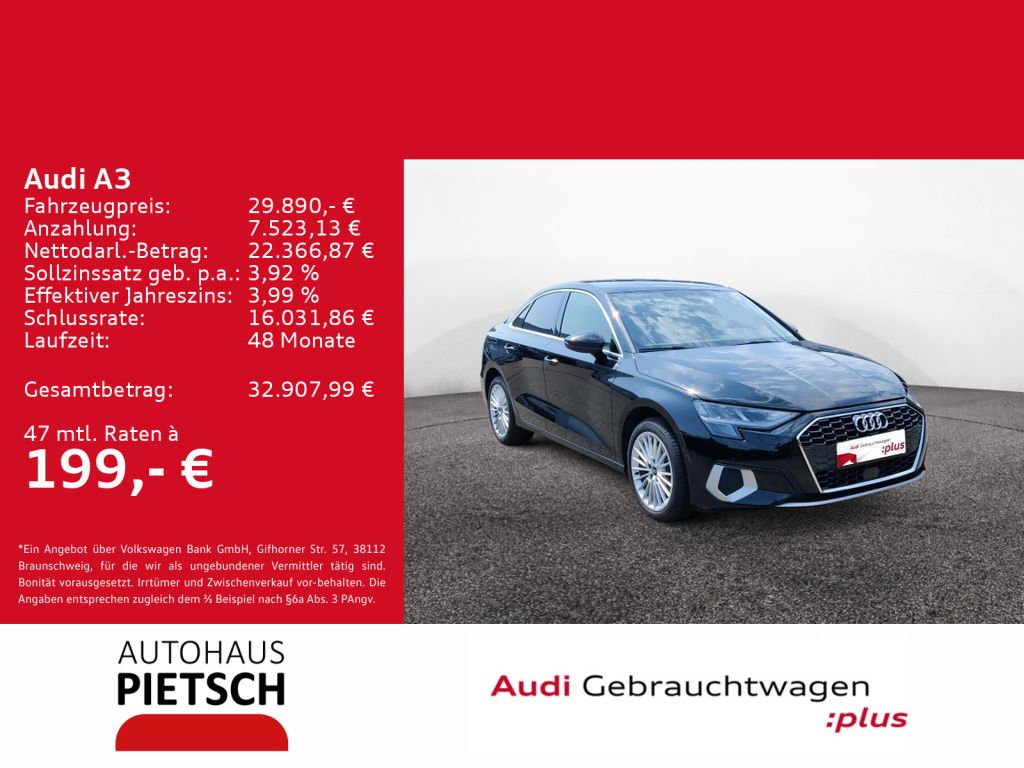 Audi A3 Limo 35 TFSI advanced SmartInterface Sitzhzg