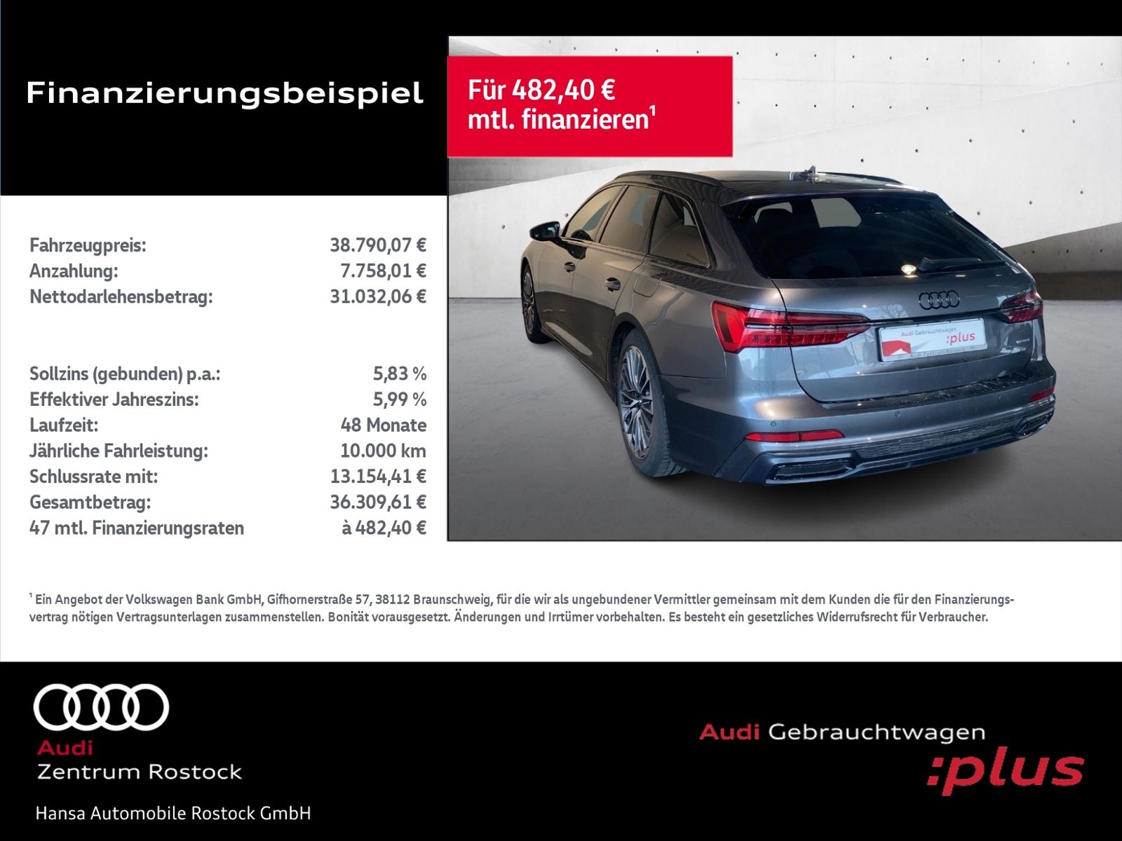 Audi A6 Avant 55 TFSI e Quattro S-Line+Navi+Matrix+Ah