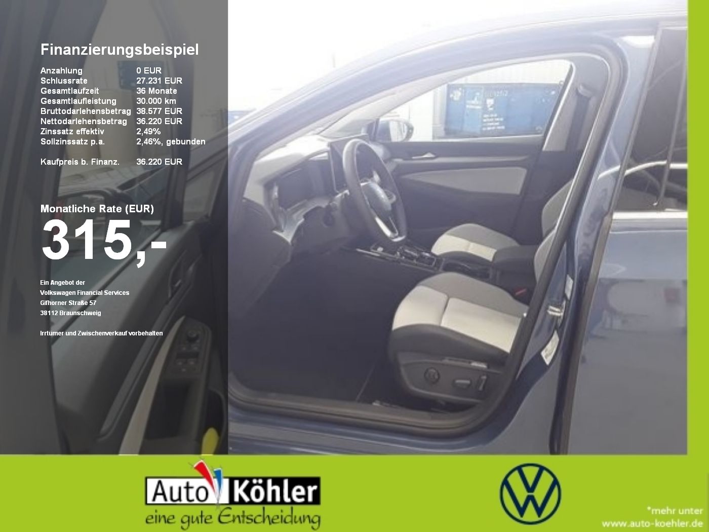 Volkswagen Golf Style TDI DSG Matrix/Pano/CarPlay/AHK/StHz