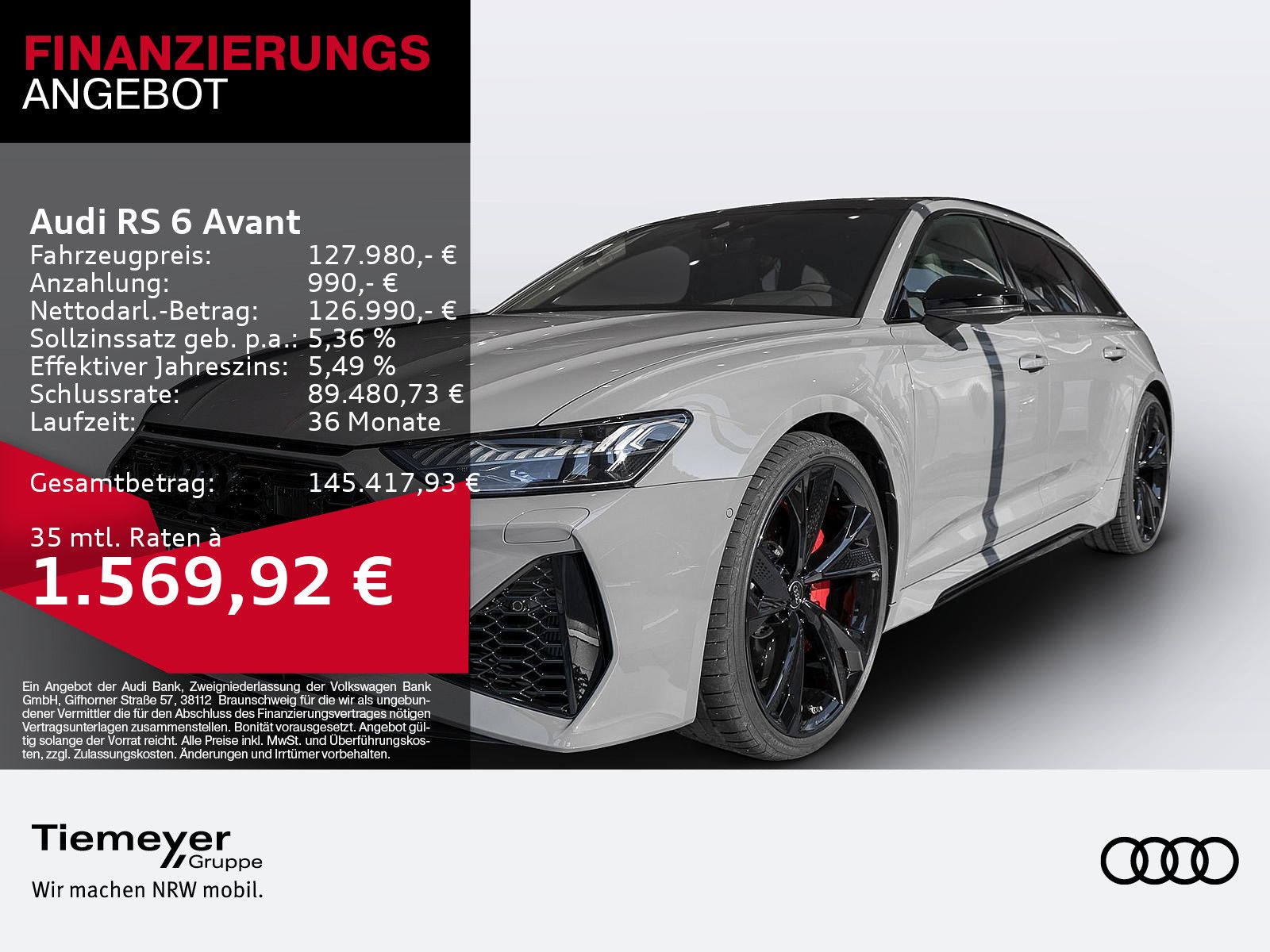 Audi RS6 Avant TFSI Q PERFORMANCE 360° HD-MATRIX BuO