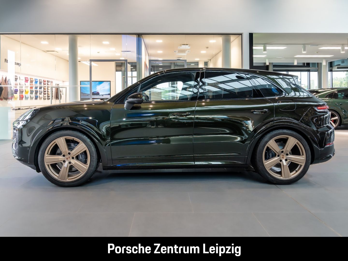 Porsche Cayenne E-Hybrid Dunkelolive Massage Sportabgas