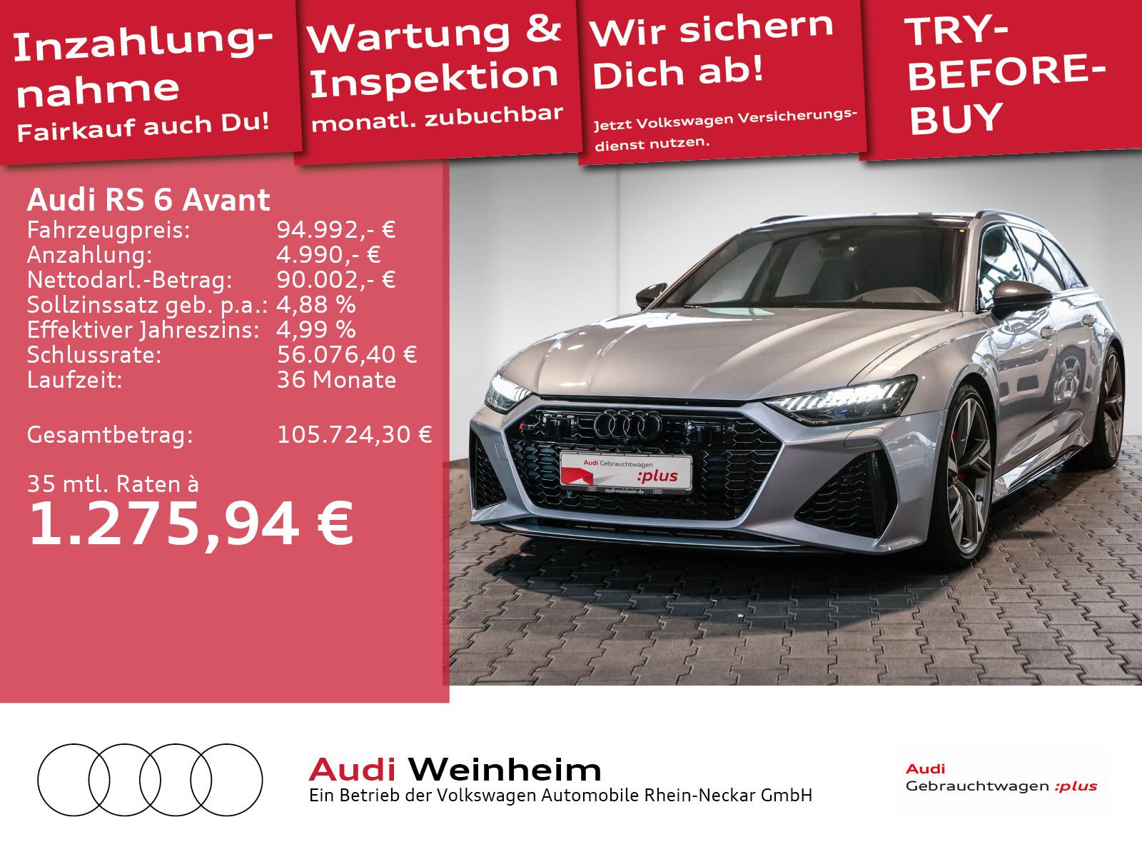 Audi RS6 Avant TFSI exclusive Carbon Dynamik Design P