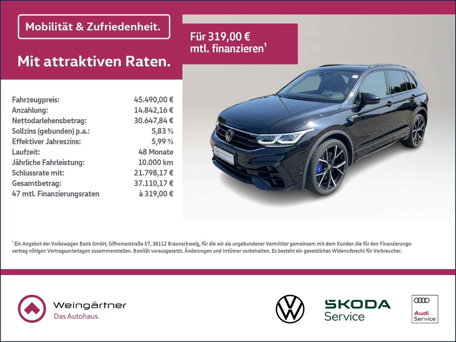 Volkswagen Tiguan R 4Motion 2.0 TSI, NP:  81.825,--, Abgas