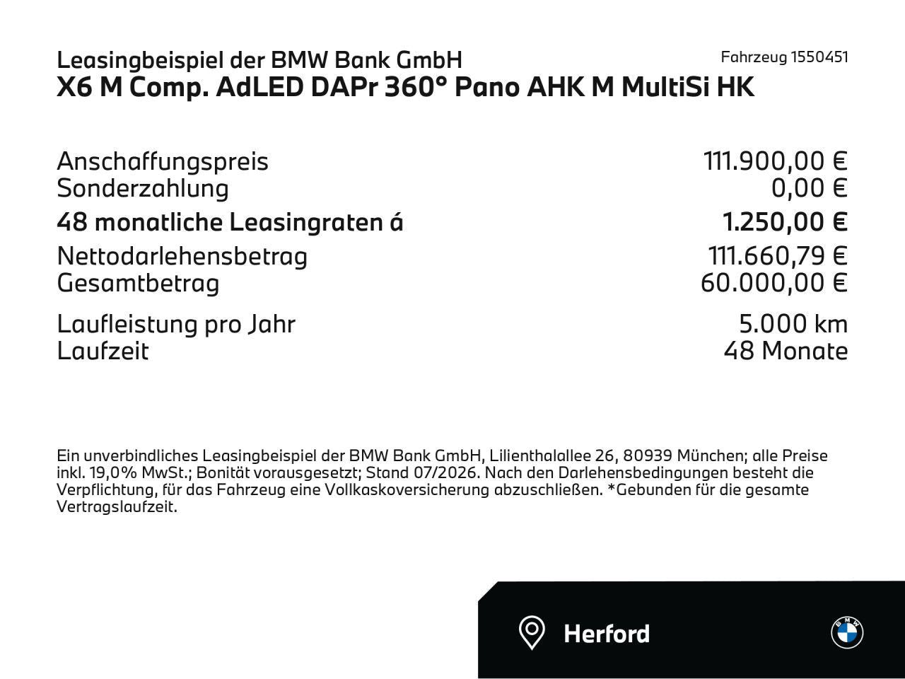 BMW X6 M Comp. AdLED DAPr 360° Pano AHK M MultiSi