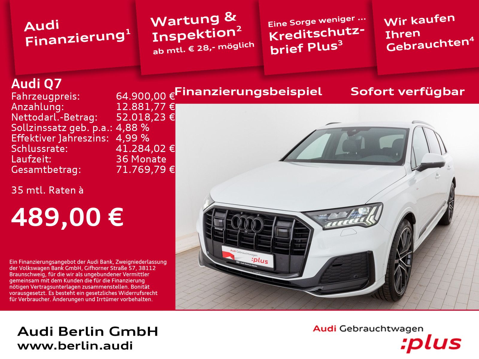 Audi Q7 S line 50 TDI qu.tiptr. AHK STDHZG MATRIX AIR