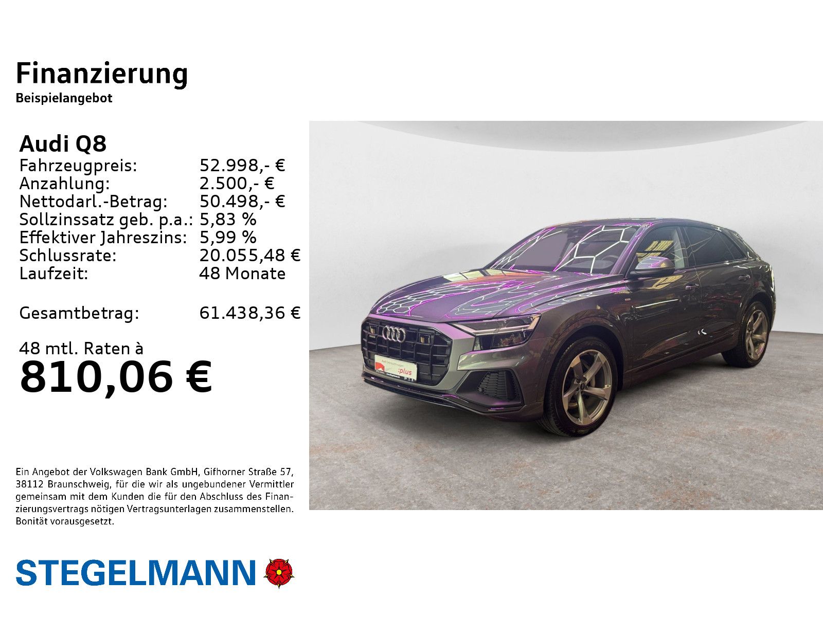 Audi Q8 50 TDI qu. tiptr. S-Line B&O*Schwarzpaket*21Z