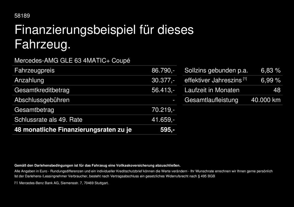 Mercedes-Benz GLE 63 AMG 4M+ Coupé Perf.-Abgasanlage AHK 360°K