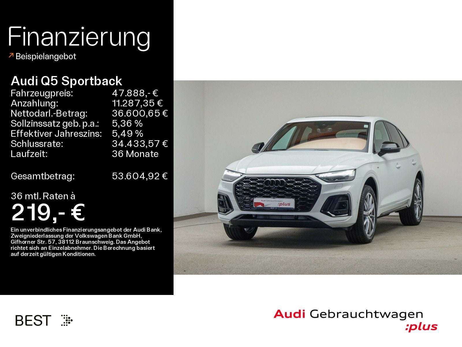 Audi Q5 Sportback S line 45 TFSI qu. AHK, Pano, Assis