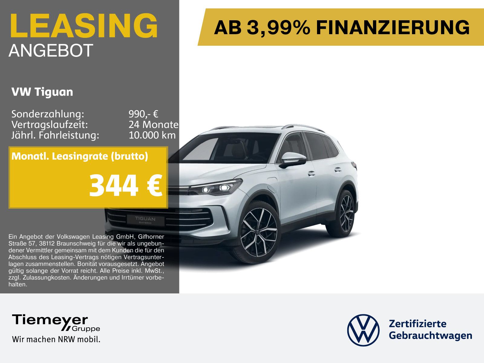 Volkswagen Tiguan eHybrid ELEGANCE LM20 PANO AHK HuD