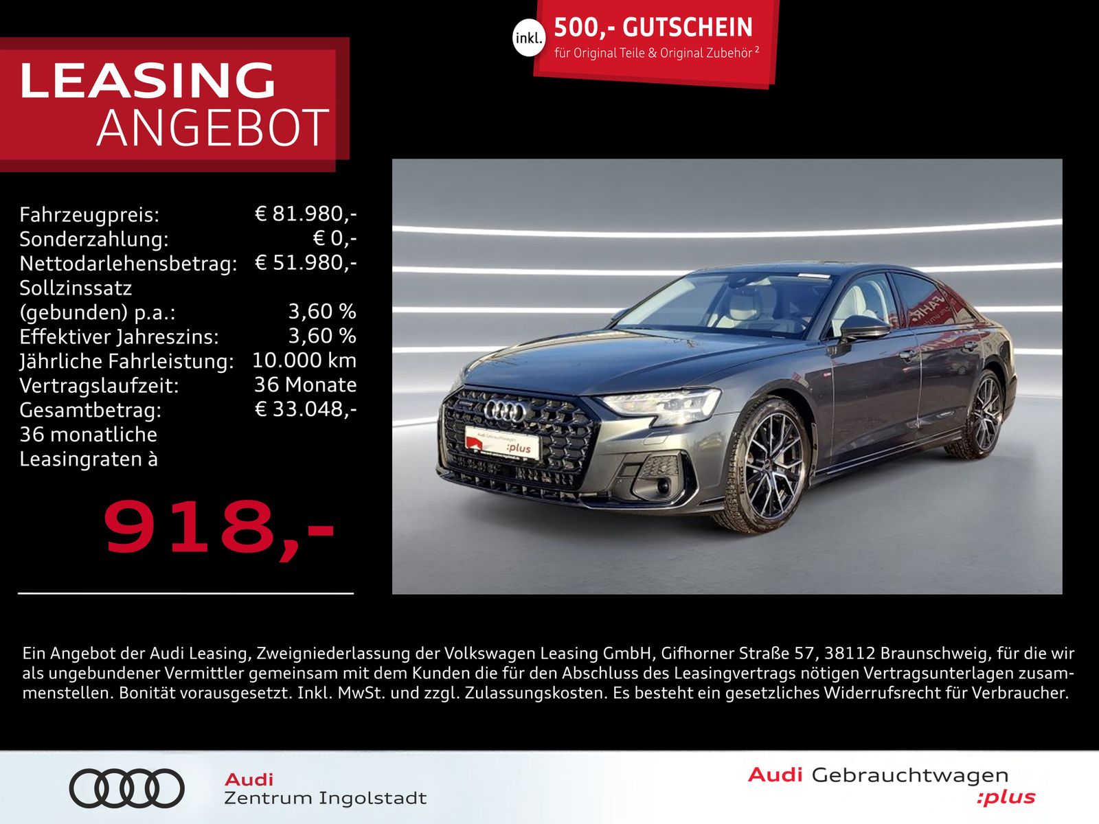 Audi A8 50 TDI qu S line - Samsaru's Car Outlet