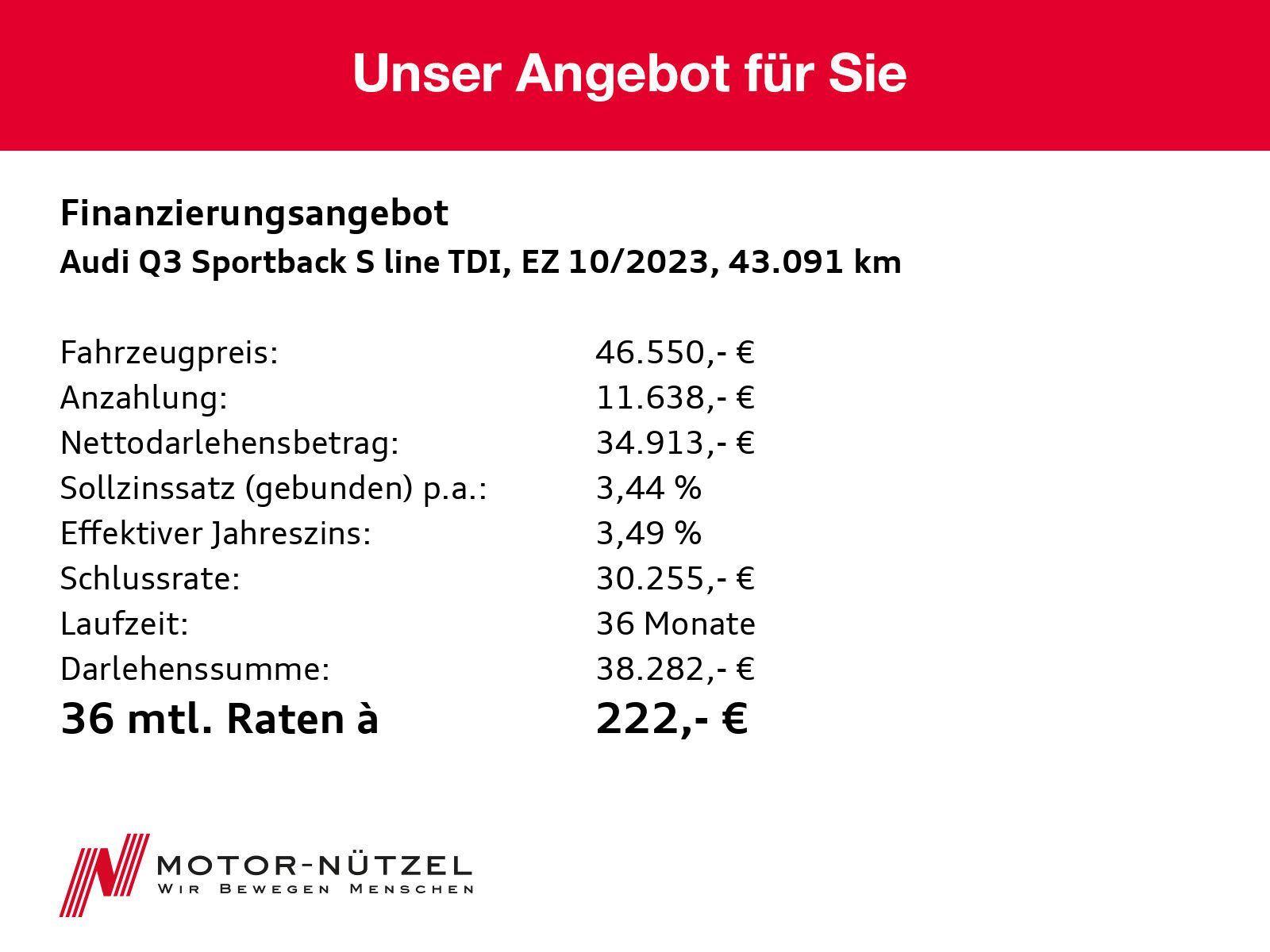Audi Q3 Sportback 40 TDI QU S-LINE - Samsaru's Car Outlet