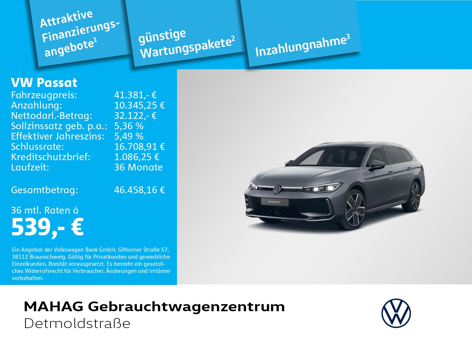 Volkswagen Passat R-Line 4 Mot 2.0 TDI AHK Leder Pano IQ.Li