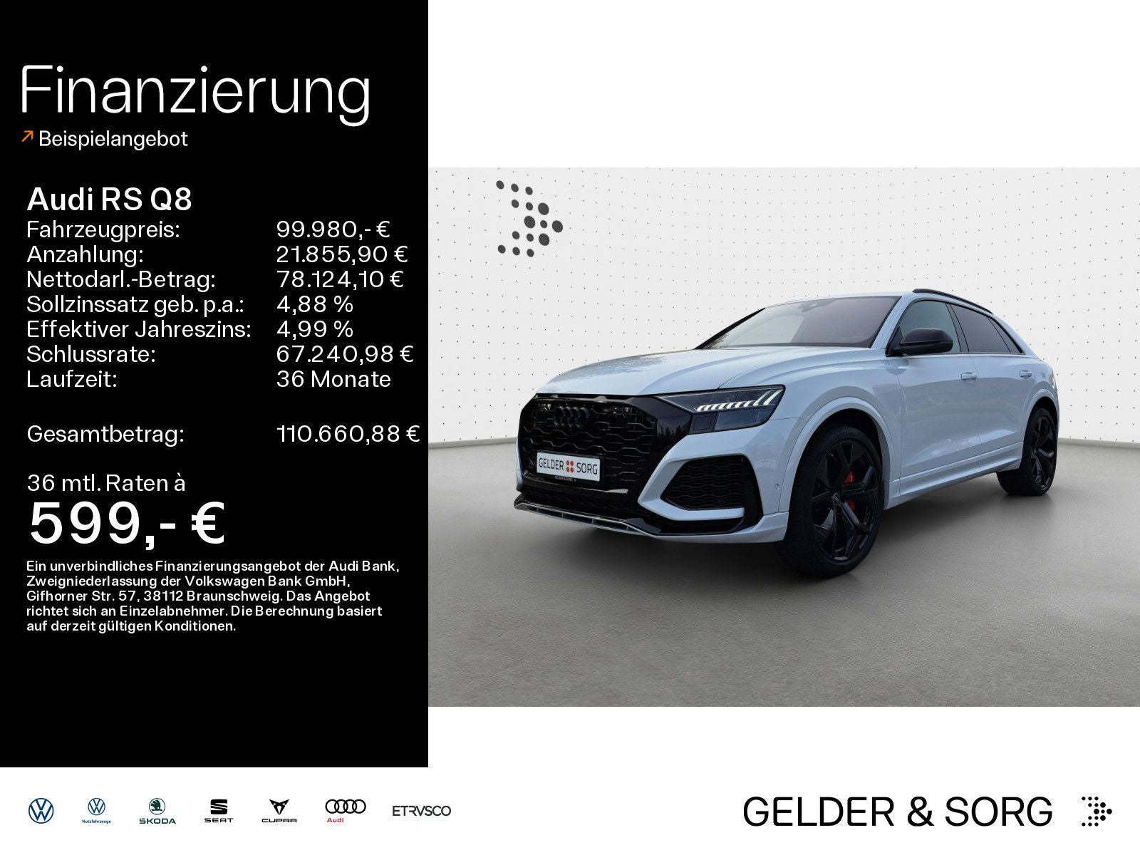 Audi RS Q8 Keramik|ESS|Matrix|AHK|Pano|360°|ACC|AIR|B