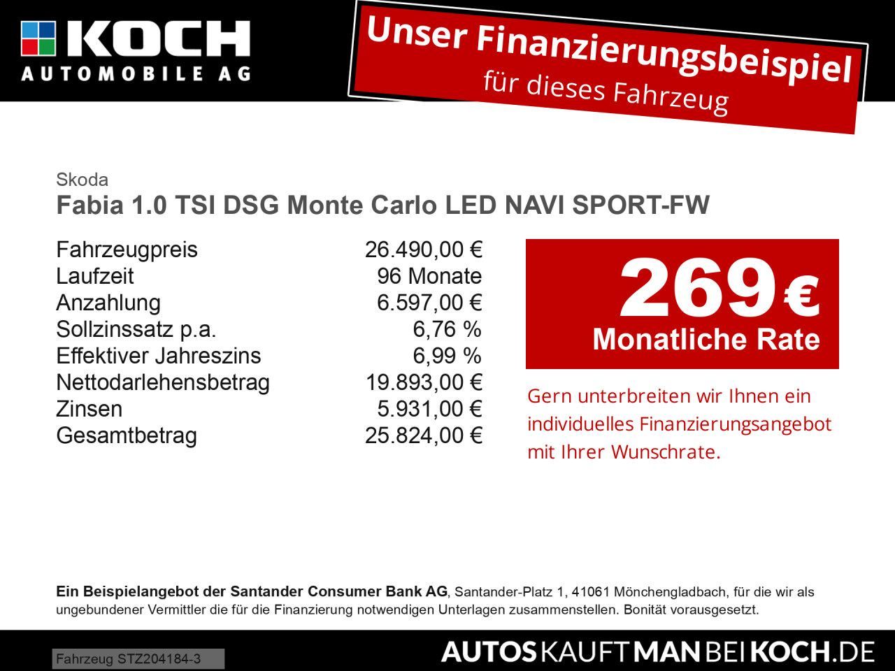 Skoda Fabia 1.0 TSI DSG Monte Carlo LED NAVI SPORT-FW