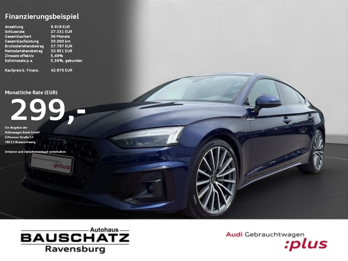 Audi A5 Sportback 50 TDI quattro S line *MATRIX*AHK*