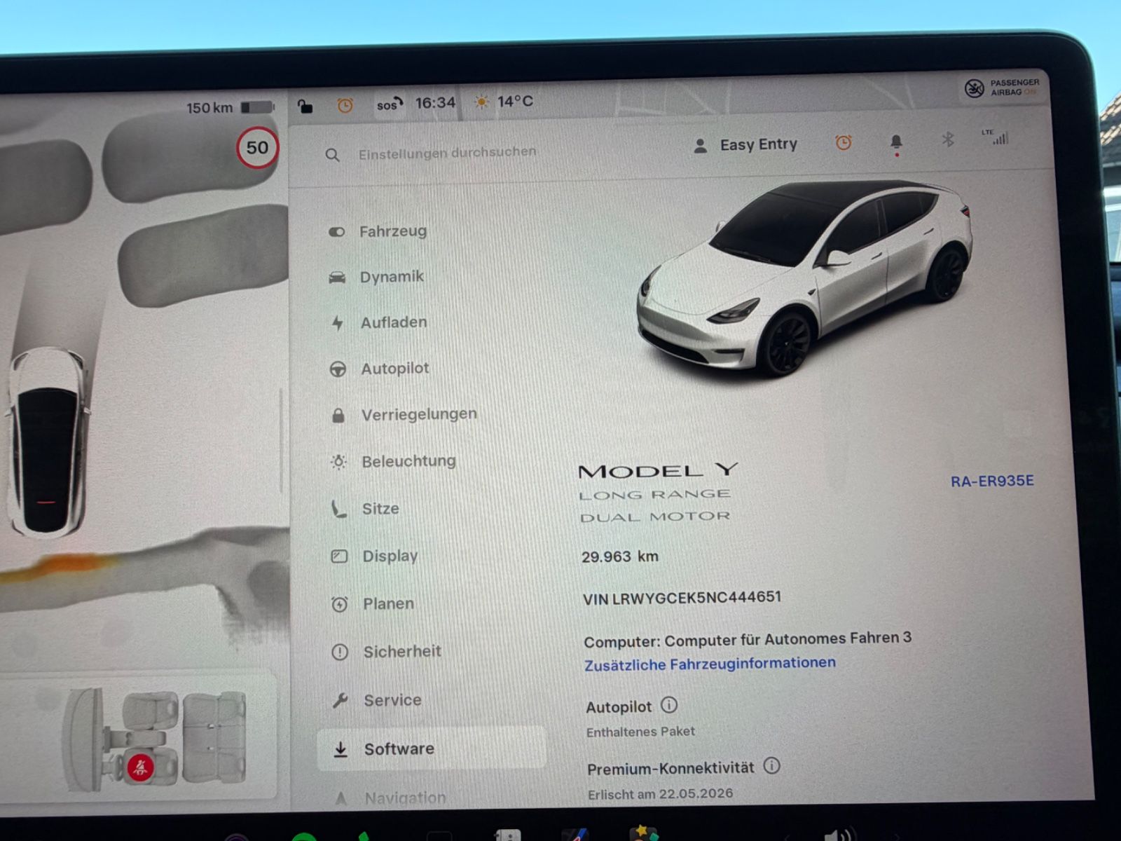 Tesla Model Y Long Range Dual AWD*360Kamera*1xHand*Übe