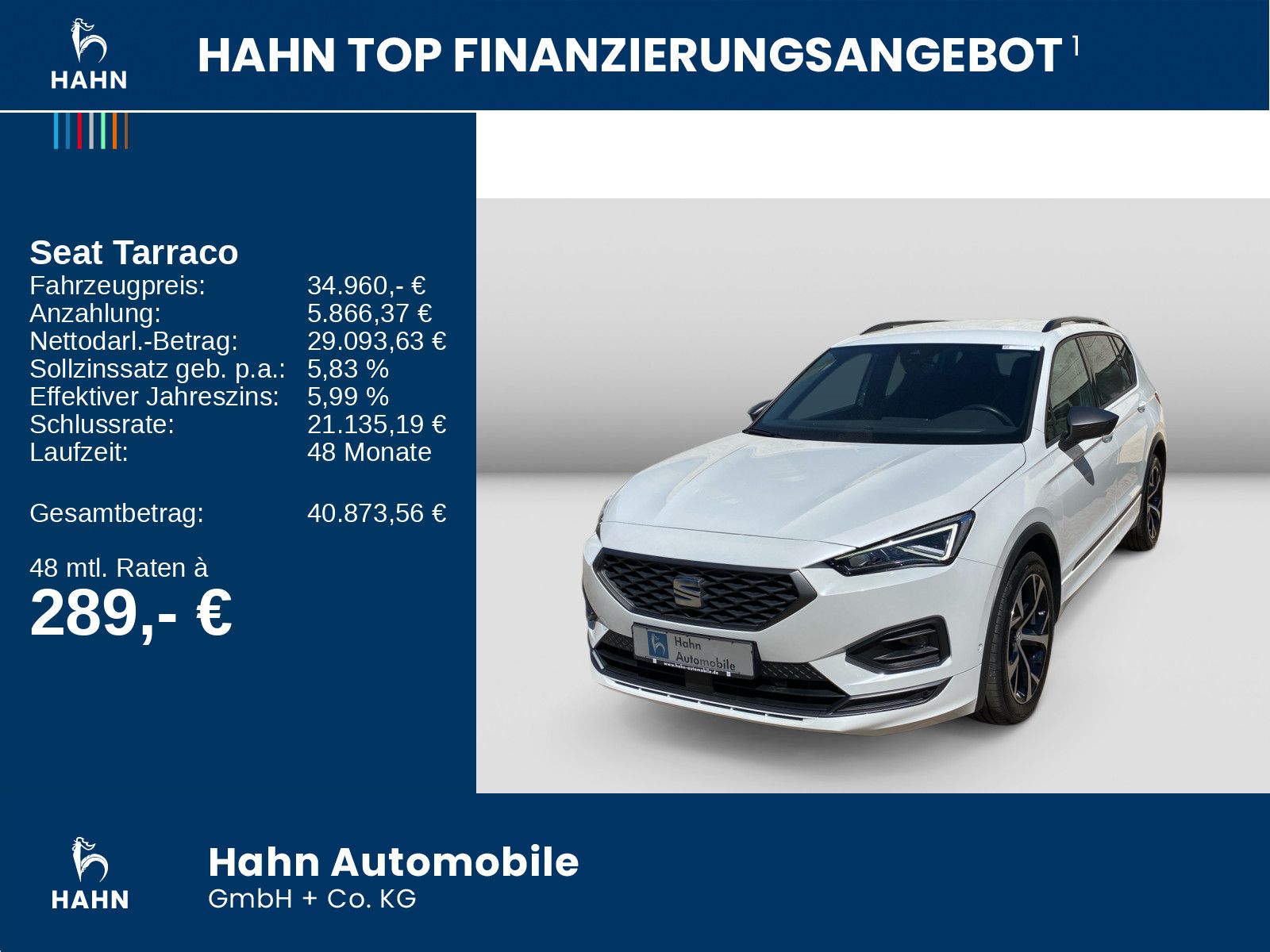 Seat Tarraco 2.0TDI DSG 4Drive FR AHK Cam LED Navi