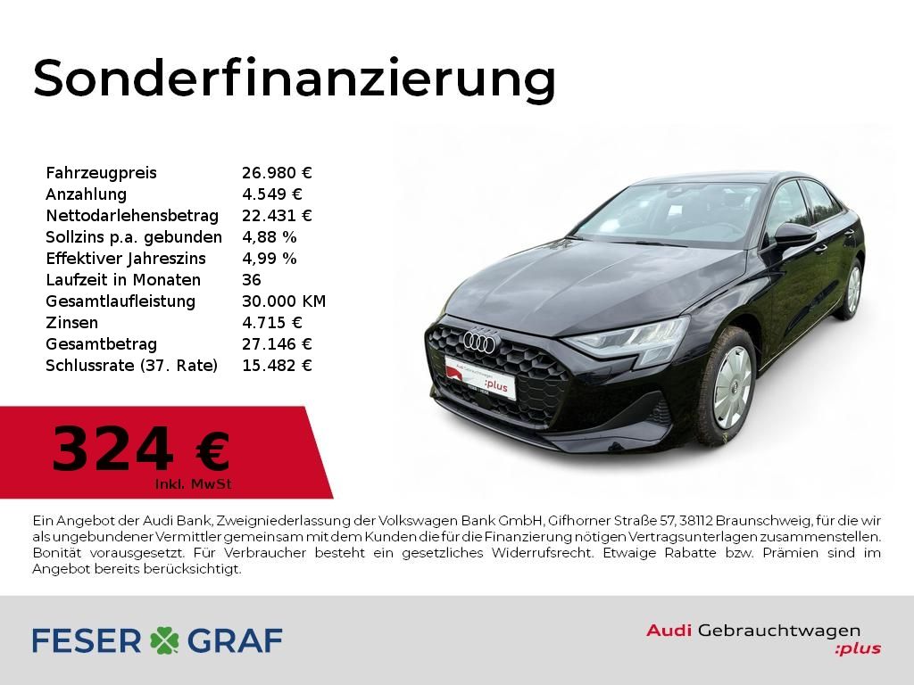 Audi A3 Limousine 30TFSI SHZ/CarPlay/VC/GRA/PDC+