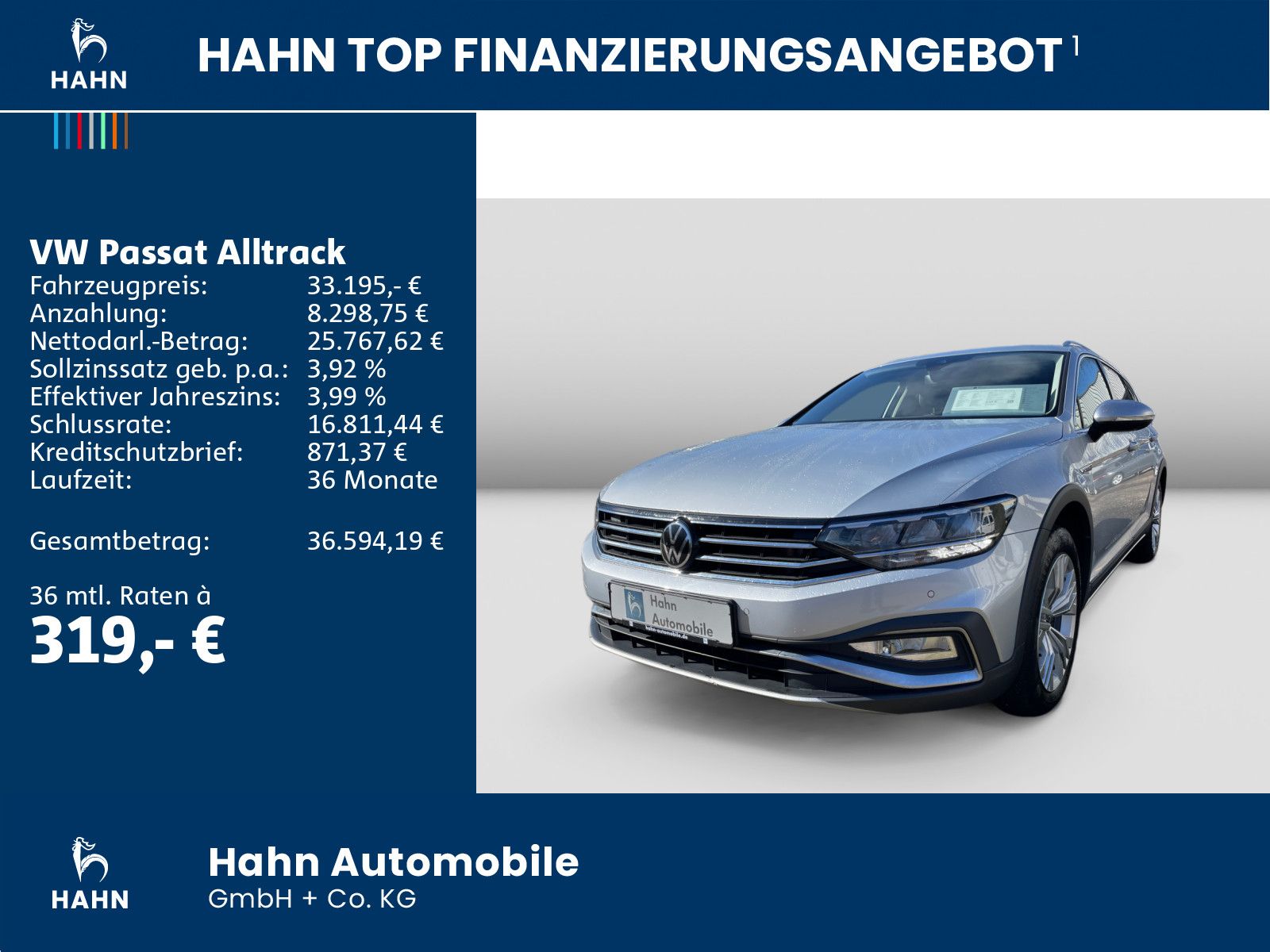 Volkswagen Passat Alltrack 2.0TDI DSG 4Mo 360° AHK Standh
