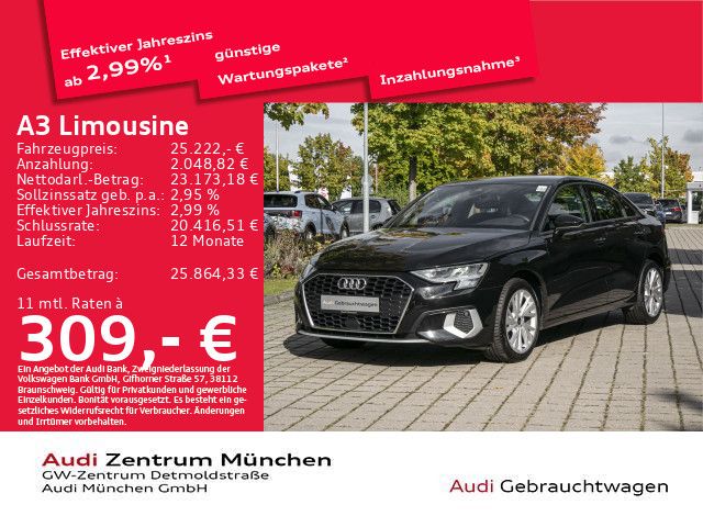 Audi A3 Limousine 30 TFSI S tronic advanced AHK/Virtu
