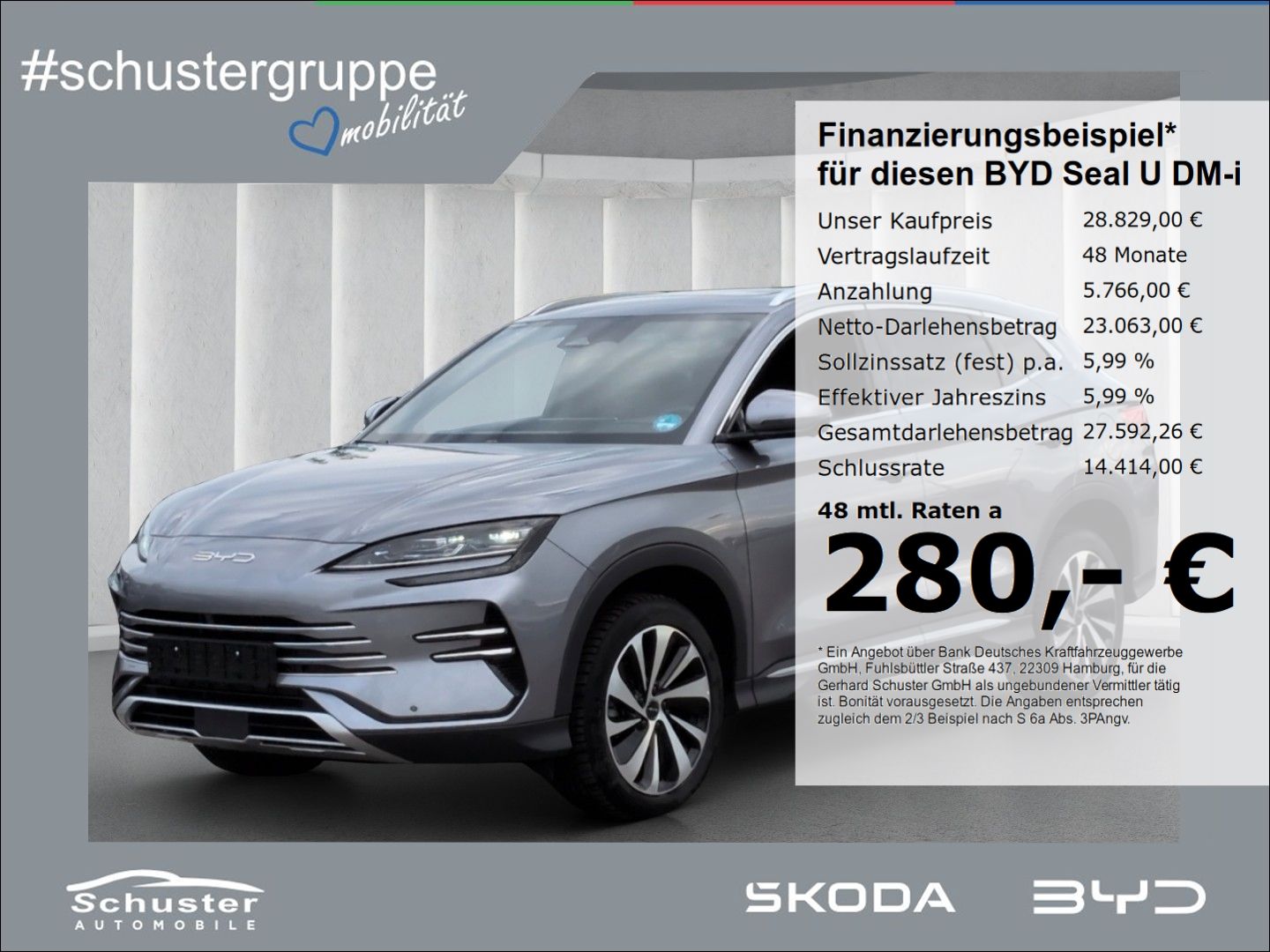 BYD Seal U DM-i Boost eHyb*Panodach 360°K Sitzbelüft