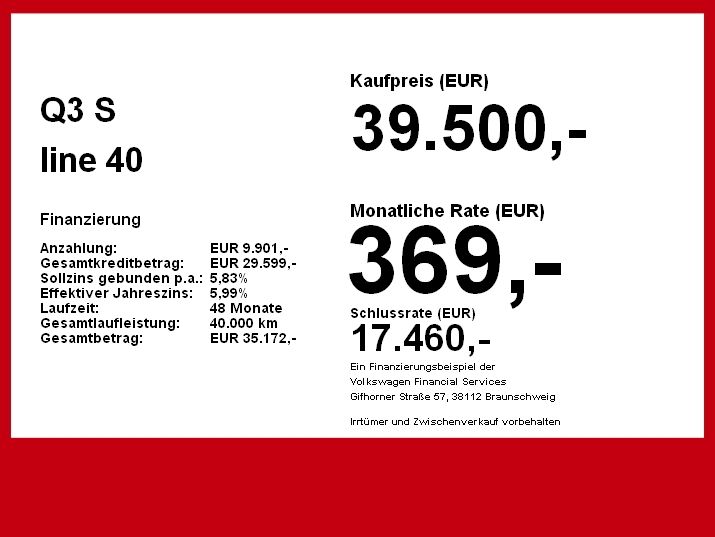 Audi Q3 S line 40 TFSI quattro - Samsaru's Car Outlet