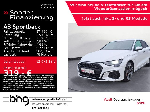 Audi A3 Sportback 45 TFSIe S-tronic S-Line Navi Virtu