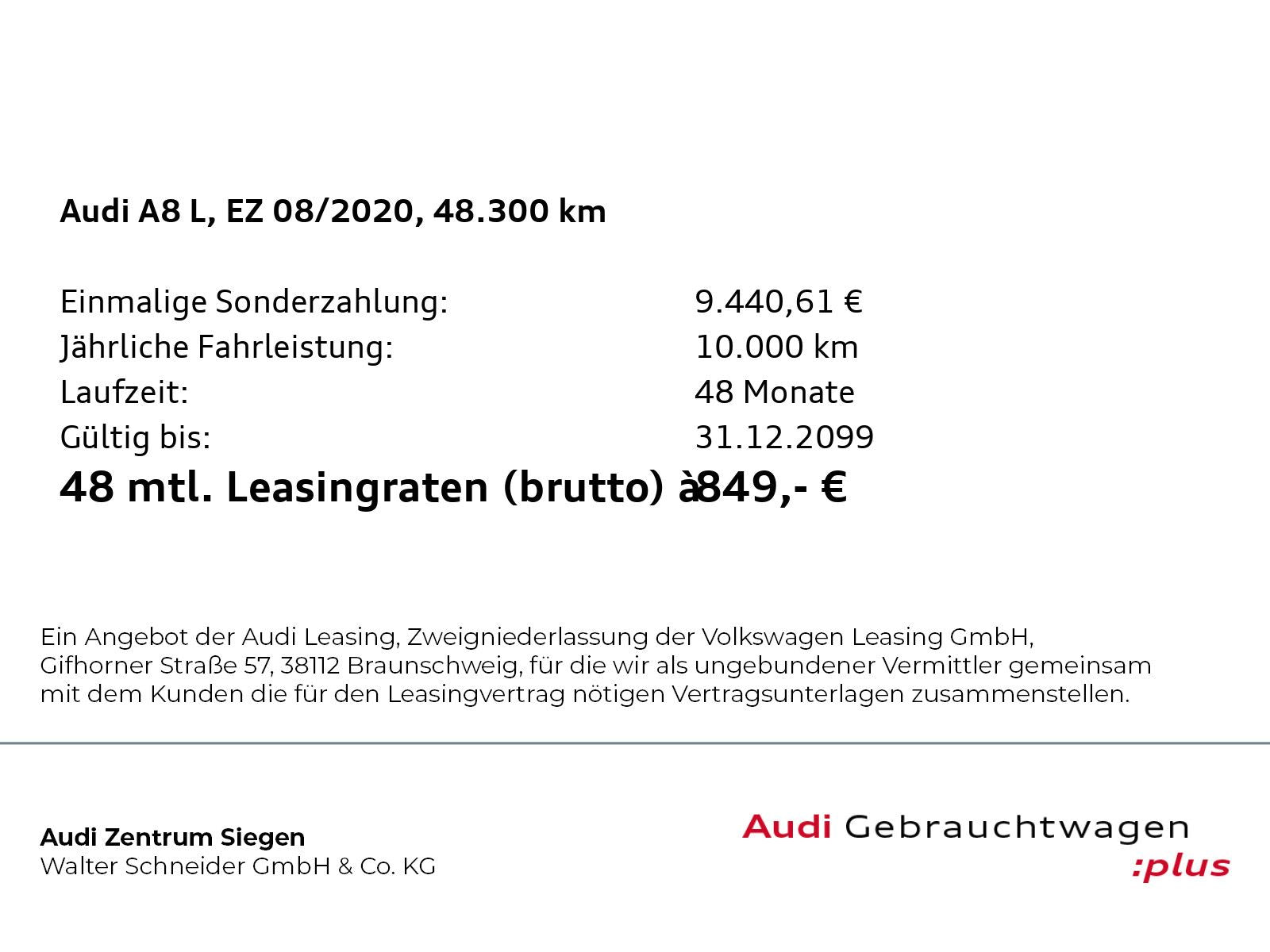 Audi A8 L 60 TFSI e quattro - Samsaru's Car Outlet