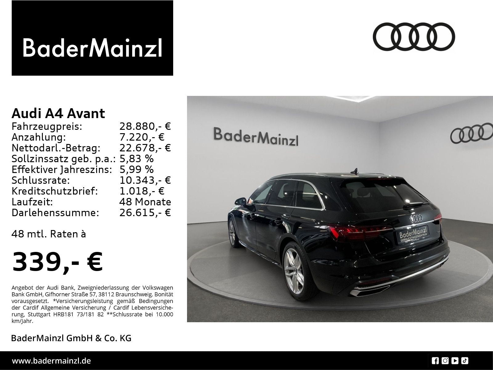 Audi A4 Avant advanced 45 TFSI quattro - Samsaru's Car Outlet