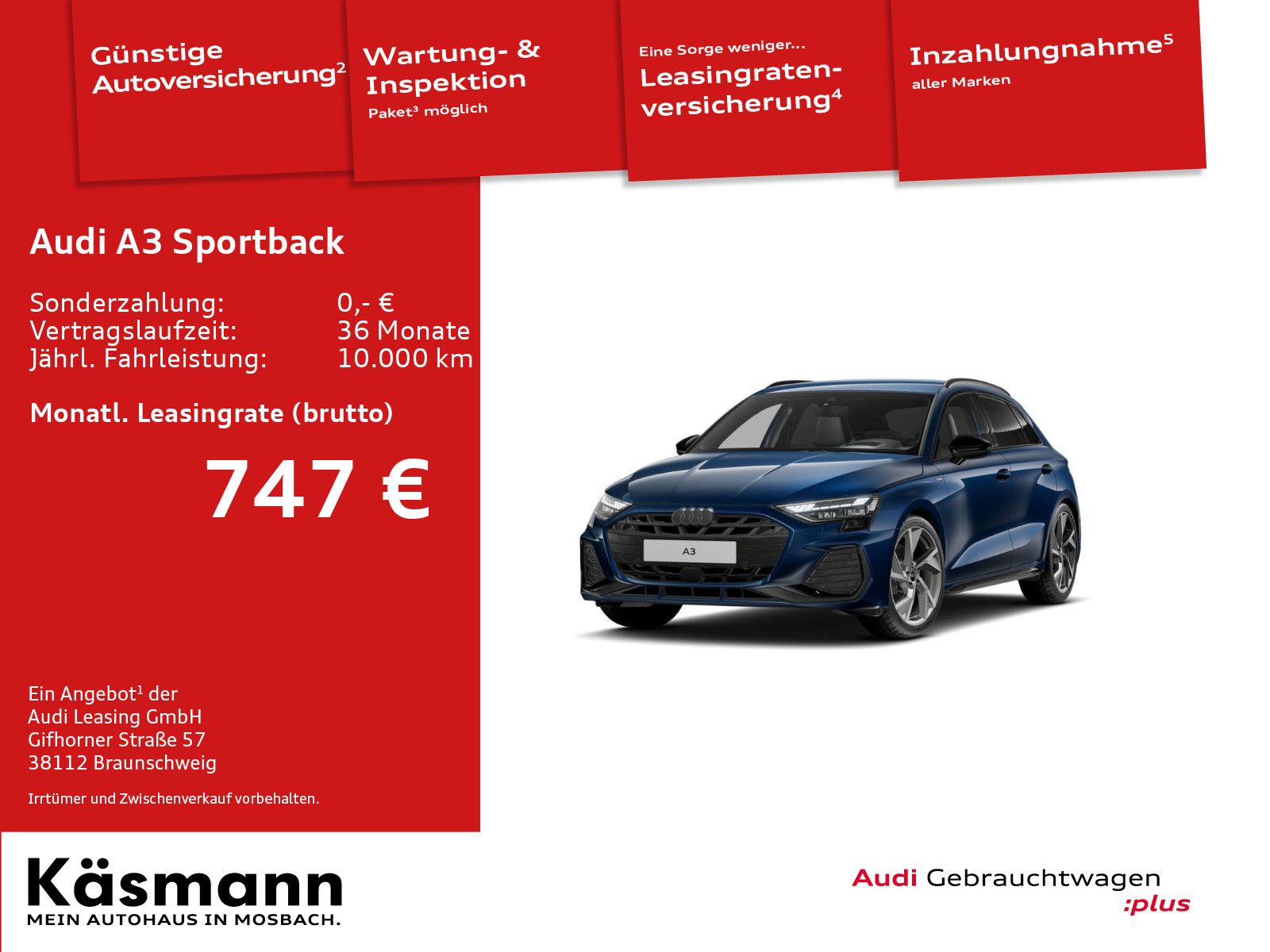 Audi A3 Sportback S line 35TFSI - Samsaru's Car Outlet