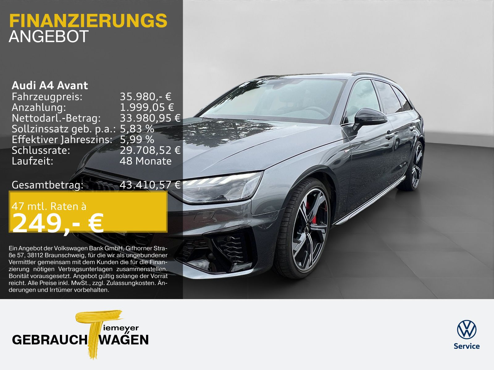 Audi A4 Avant 40 TFSI Q 2x S LINE MATRIX AHK LM19 KAM